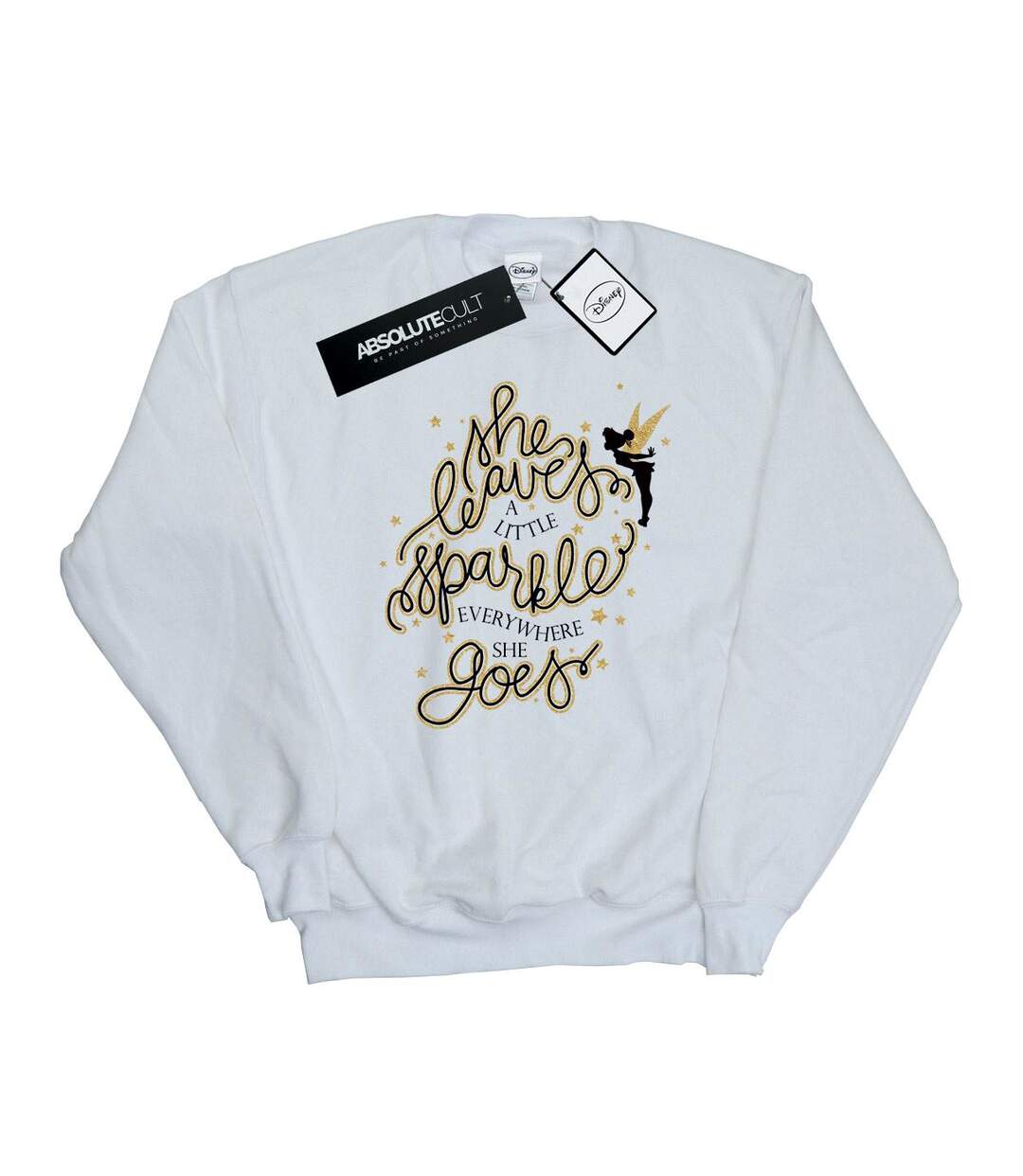 Disney Sweatshirt Femmes/Dames Fée Clochette Étoiles (Blanc) - UTBI11868-1
