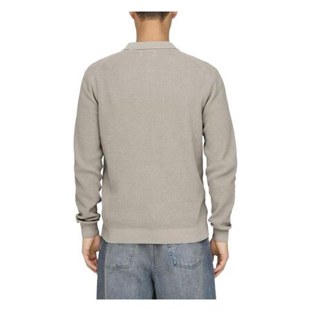 Pull 1/4 Zip Beige Homme Only & Sons Matteo - L