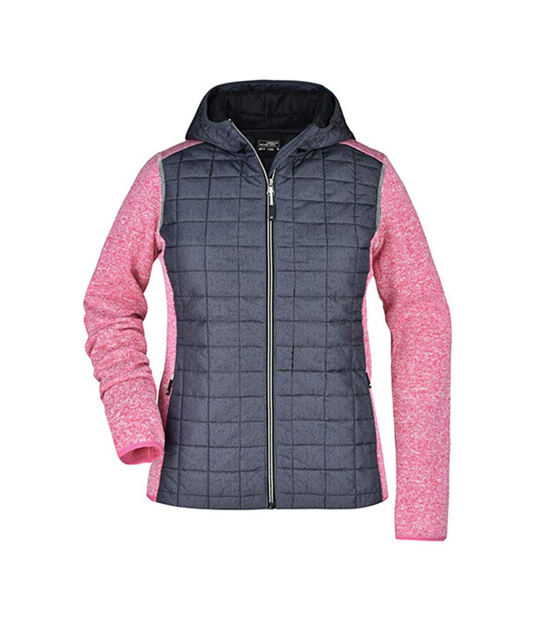 Veste Hybride Femme Rose Anthracite Chiné James And Nicholson-1