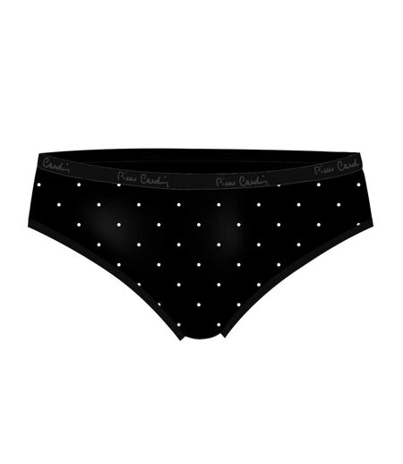Lot de 3 slips femme  en coton uni et imprimé ceinture fine 2cm Pck6 Pierre Cardin