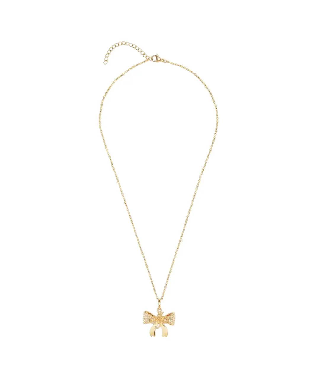 Womens/ladies Metal Crystal Bow Necklace One Size Gold Agent Provocateur-2