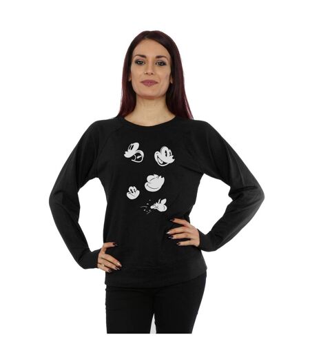 Disney Sweat-shirt Womens/Ladies Mickey Mouse Faces (Noir) - UTBI8710