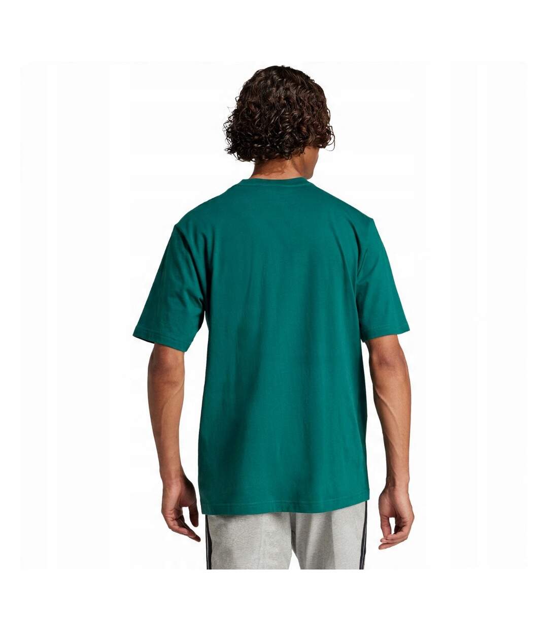 T-shirt Essentials Linear Homme Vert Adidas-3