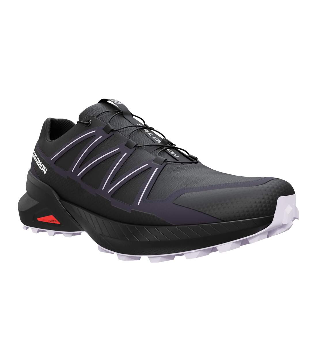 Womens/ladies Speedcross Peak Trainers Black Violet Salomon-1