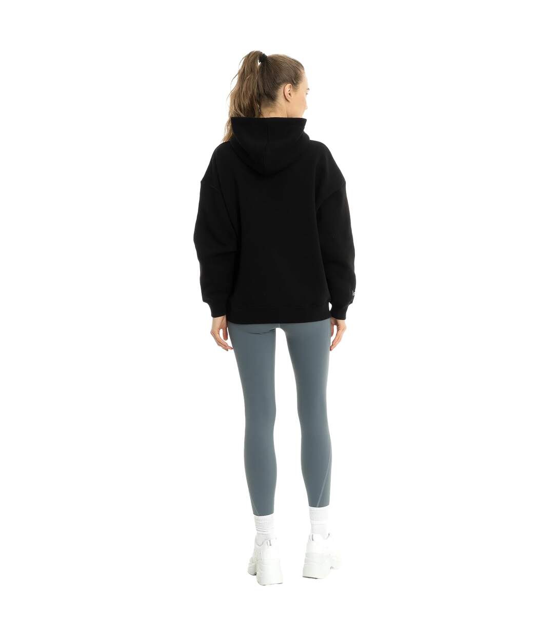 Womens/ladies liliya oversized hoodie black Lookus