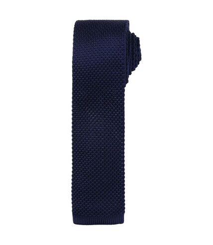 Premier Unisex Adult Slim Knitted Tie (Navy) (One Size)