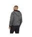Mens Grindle Long-sleeved Full Zip Hoodie Grey Jet Black Brave Soul-2