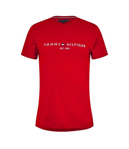 T-shirt Motif/style Logo Sur Poitrine Femme Rouge Vif Tommy Hilfiger