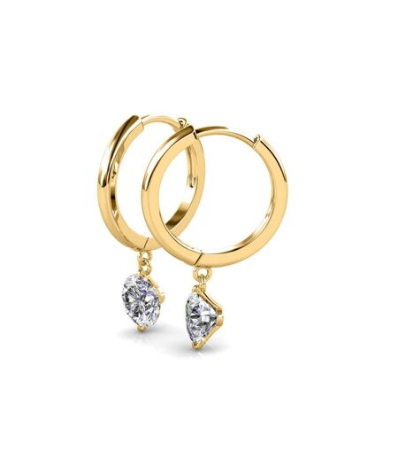 Boucles d'oreilles Grace - Doré et Cristal