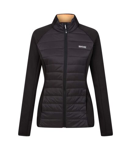 Regatta Womens/Ladies Clumber IV Hybrid Jacket (Black/Apricot Crush) - UTRG8951