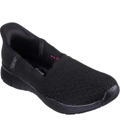 Womens/ladies Seager Believe It Trainers Black Skechers