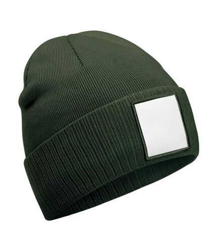 Bonnet vert olive / blanc Beechfield