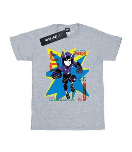 Disney - T-shirt BIG HERO HIRO ANIME - Femme (Gris chiné) - UTBI16933