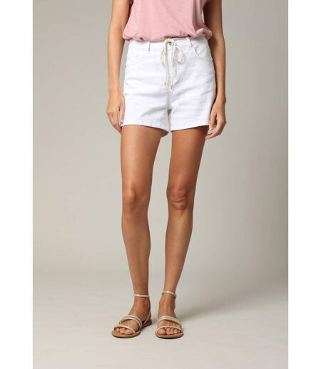 Short femme en coton twill avec détails cœur LIA