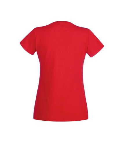 Fruit Of The Loom Ladies/Womens Lady-Fit Valueweight Short Sleeve T-Shirt (Pack (Red)