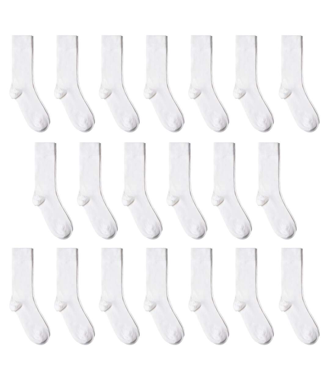 Chaussettes jersey unies – Lot 20 paires  - Fabriqué en UE