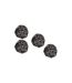 Lot de 10 Boules Décoratives Rotin 3cm Gris-1