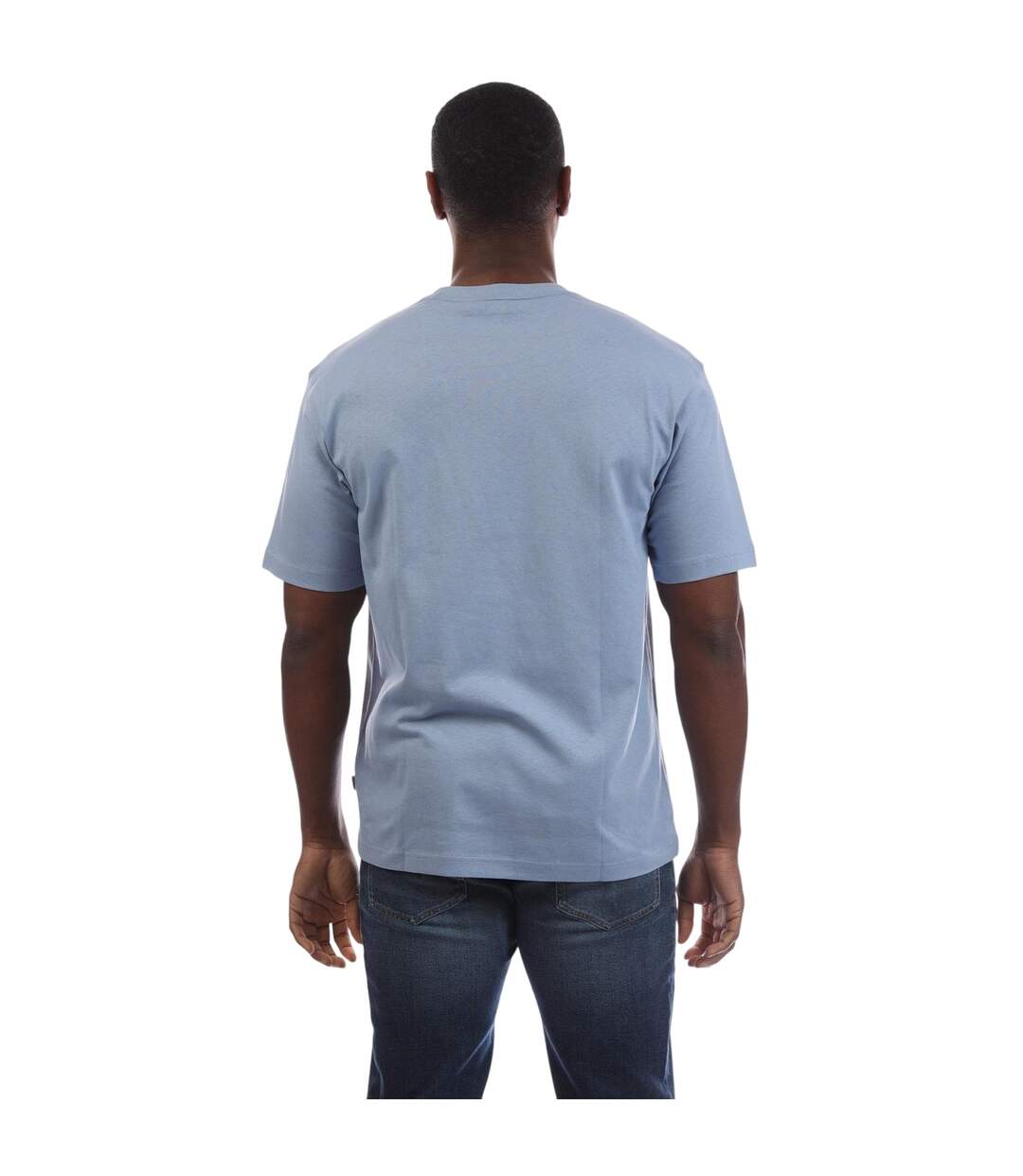 T-shirt Motif/style Logo Homme Bleu Boss-3