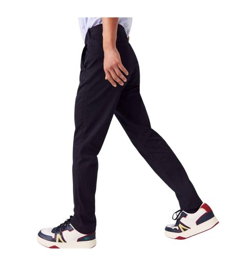 Mens Organic Cotton Slim Chinos Navy Lacoste