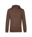 Pull À Capuche Biologique Pour Hommes Marron Foncé B&C-1