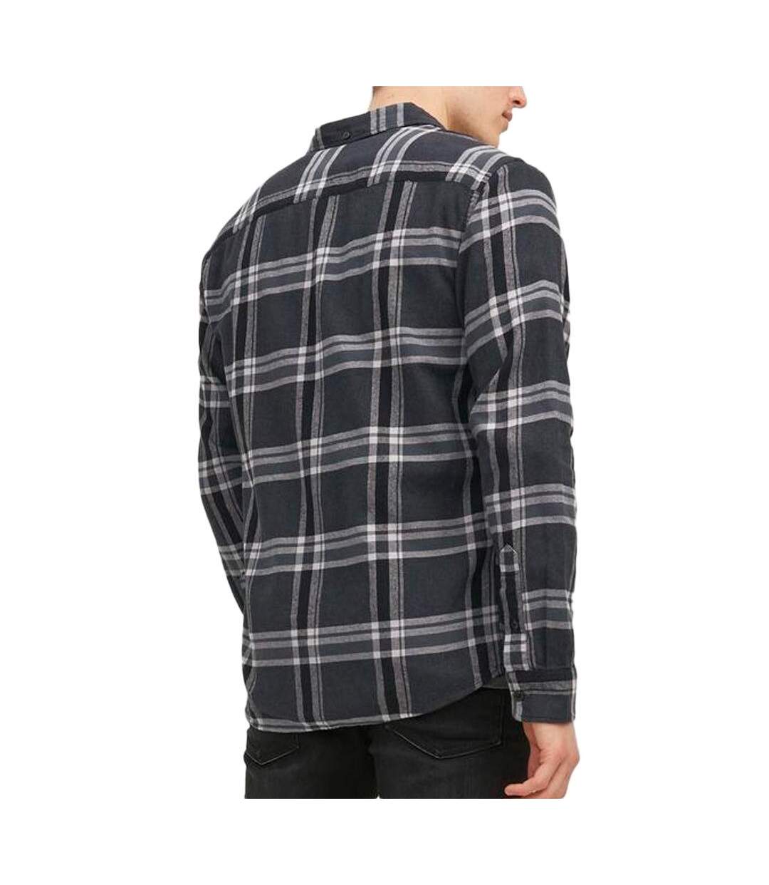 Chemise noire/gris à motifs homme jack & jones brook check - l-2