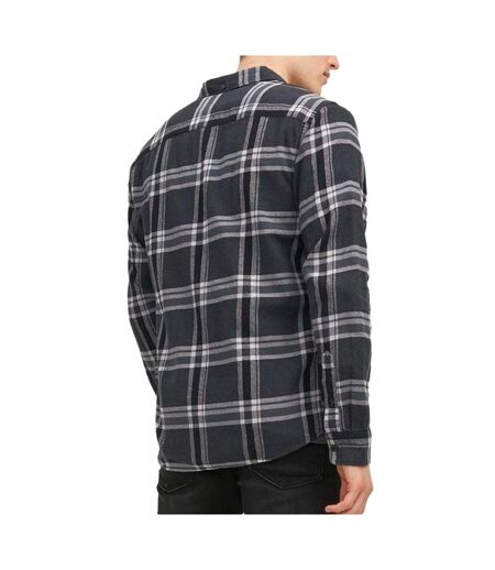 Chemise noire/gris à motifs homme jack & jones brook check - l