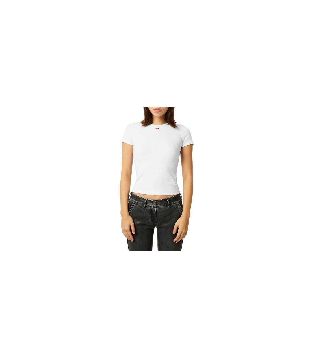 T-shirt Motif/style Logo Ele Femme Blanc Diesel-1