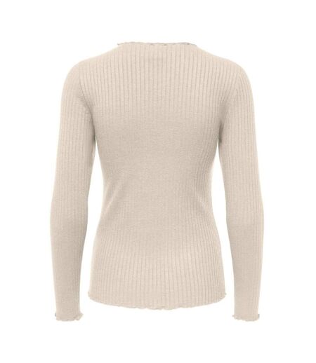 T-Shirt manches longues beige femme jdy fransiska