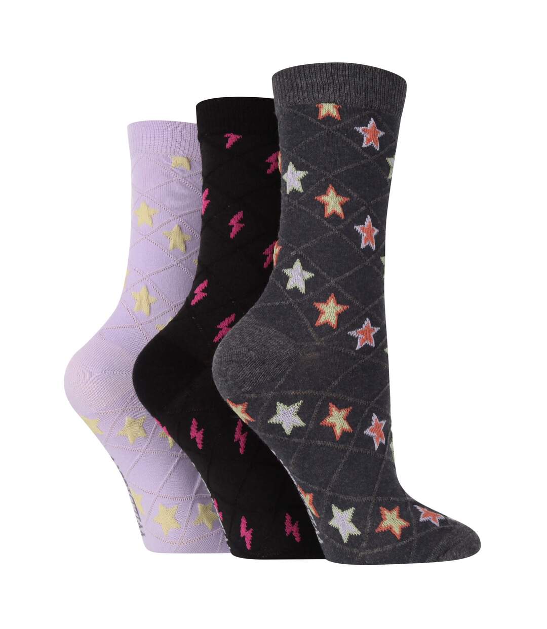 6 Pairs Ladies Multipack of Novelty Design Knitted Boot Socks | Autumn Socks-3
