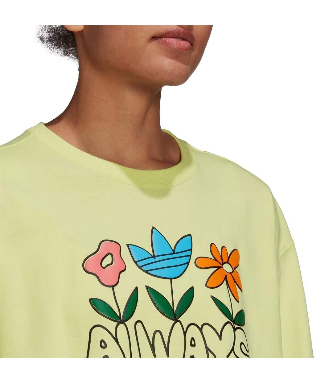 T-shirt Manches Longues Always Original Femme Jaune Adidas-4