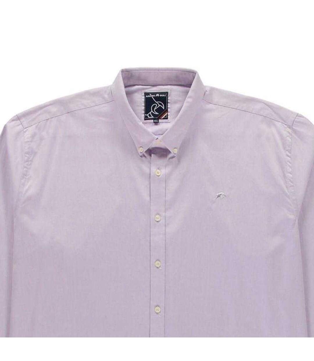 Chemise Manches Longues Motif/style Uni Homme Violet Raging Bull-3