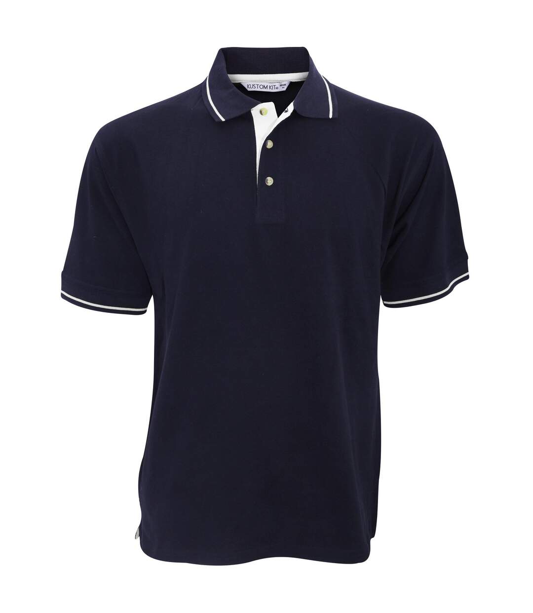 Polo À Manches Courtes  St. Mellion Pour Homme Bleu Marine Blanc Kustom Kit-2