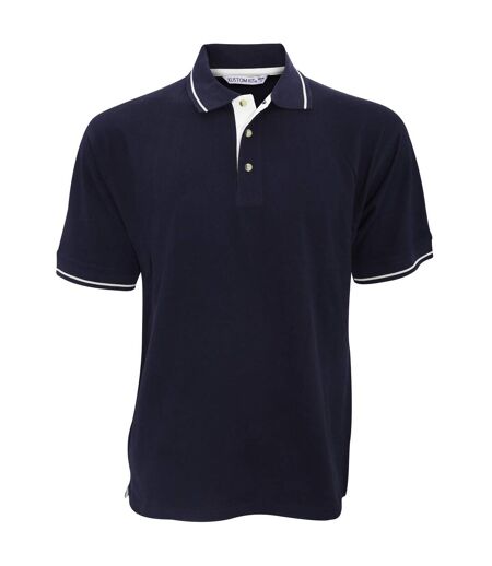 Polo À Manches Courtes  St. Mellion Pour Homme Bleu Marine Blanc Kustom Kit
