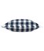 Barton fringed checked cushion cover 45cm x 45cm navy Yard