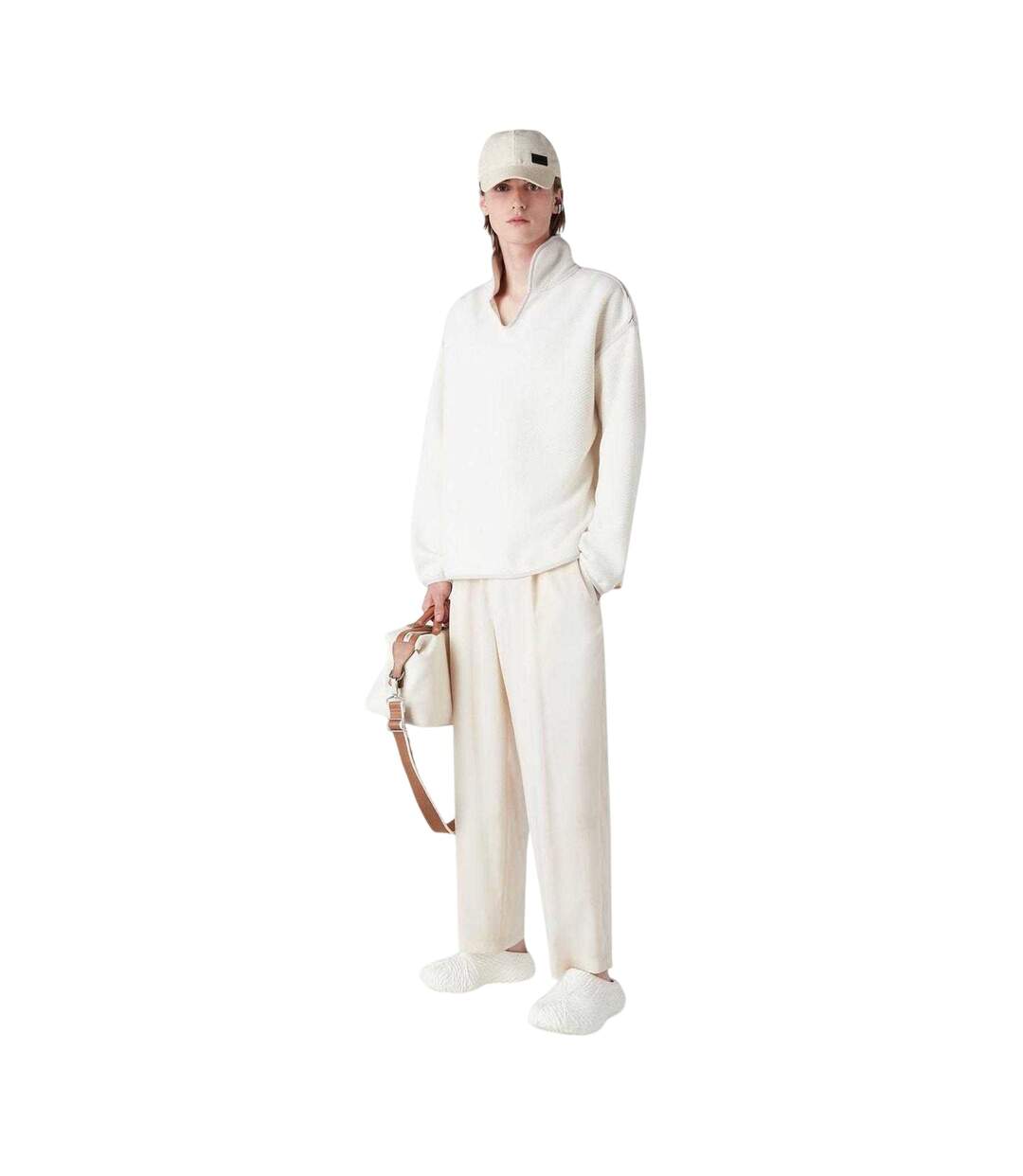 Mens Trousers Cream Emporio Armani-1