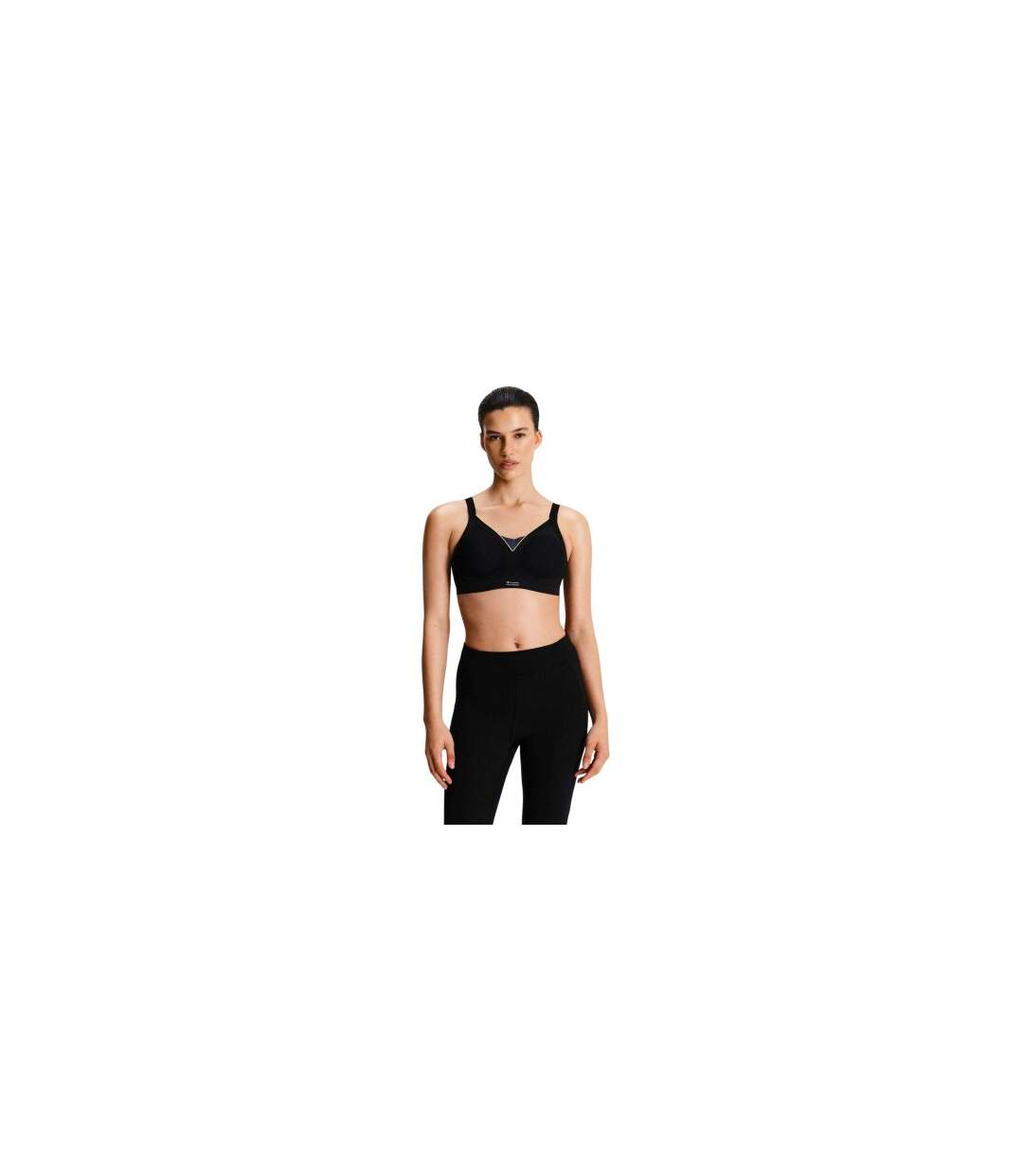 Womens/ladies Medium Support Sports Bra Black Champion-1