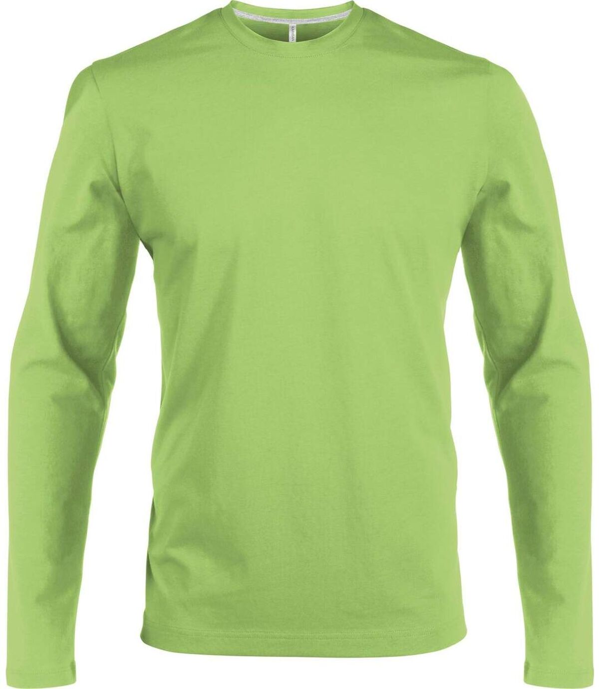 T-shirt manches longues col rond - K359 - vert lime - homme