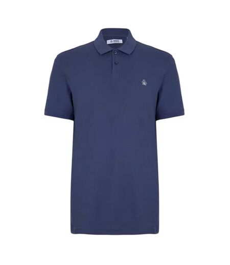 Mens Embroidered Logo Polo Shirt Indigo Original Penguin