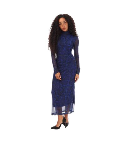 Robe Mi-longue Neshy Femme Bleu Noir Hugo