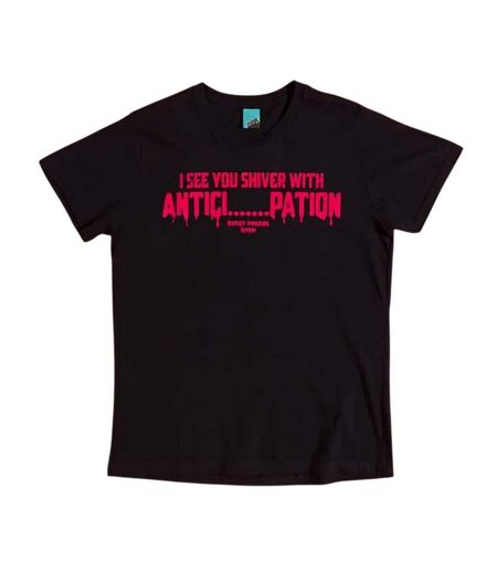 T-shirt Shiver With Anticipation Femme Noir Charbon The Rocky Horror Picture Show