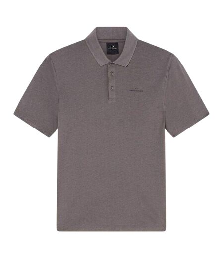 Mens Collared Short-sleeved Polo Shirt Grey Armani Exchange