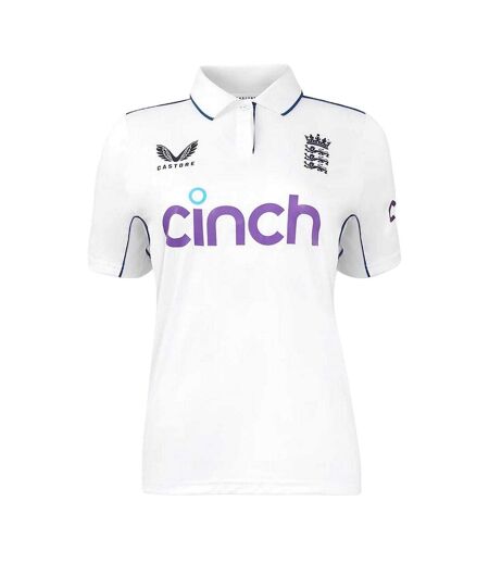Womens/ladies England Cricket T-shirt Red Castore