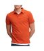 Polo orange vif homme superdry classic pique-1