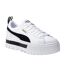 Femmes/dames Mayze Baskets En Cuir Blanc Puma-1