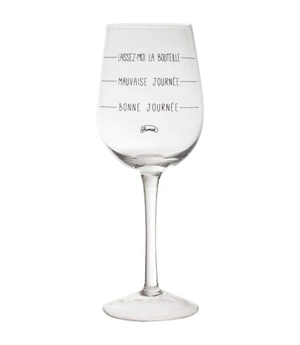 Verre à vin avec inscription Humour Humeur du jour