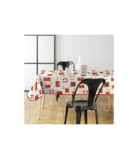 Nappe Toile Cirée Tulipe 140x240cm Rouge