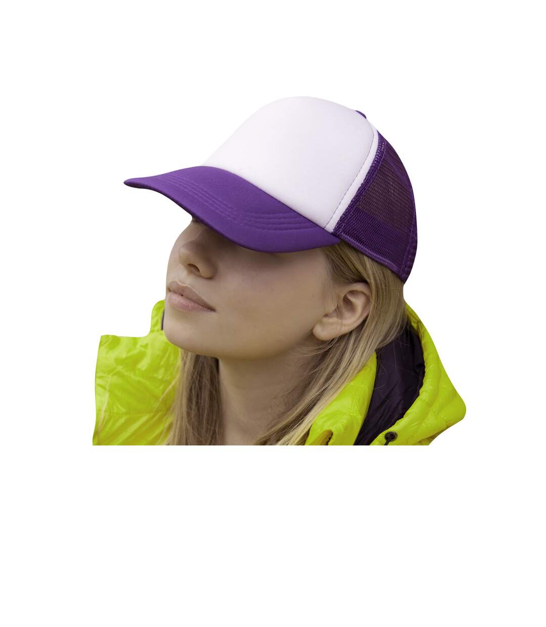 Casquette trucker detroit violet / blanc Result-2