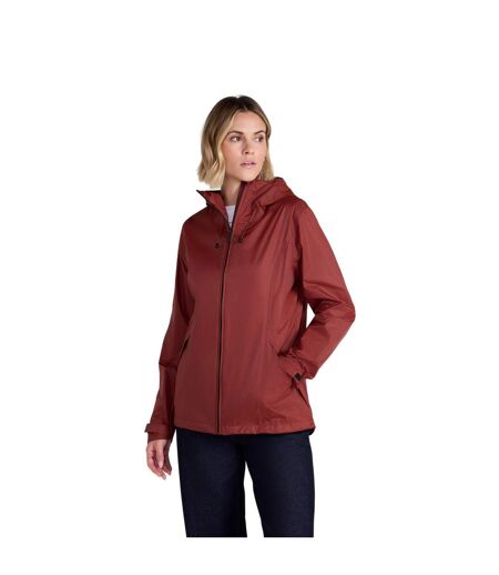 Womens/ladies Swerve Lightweight Waterproof Jacket Rust Animal