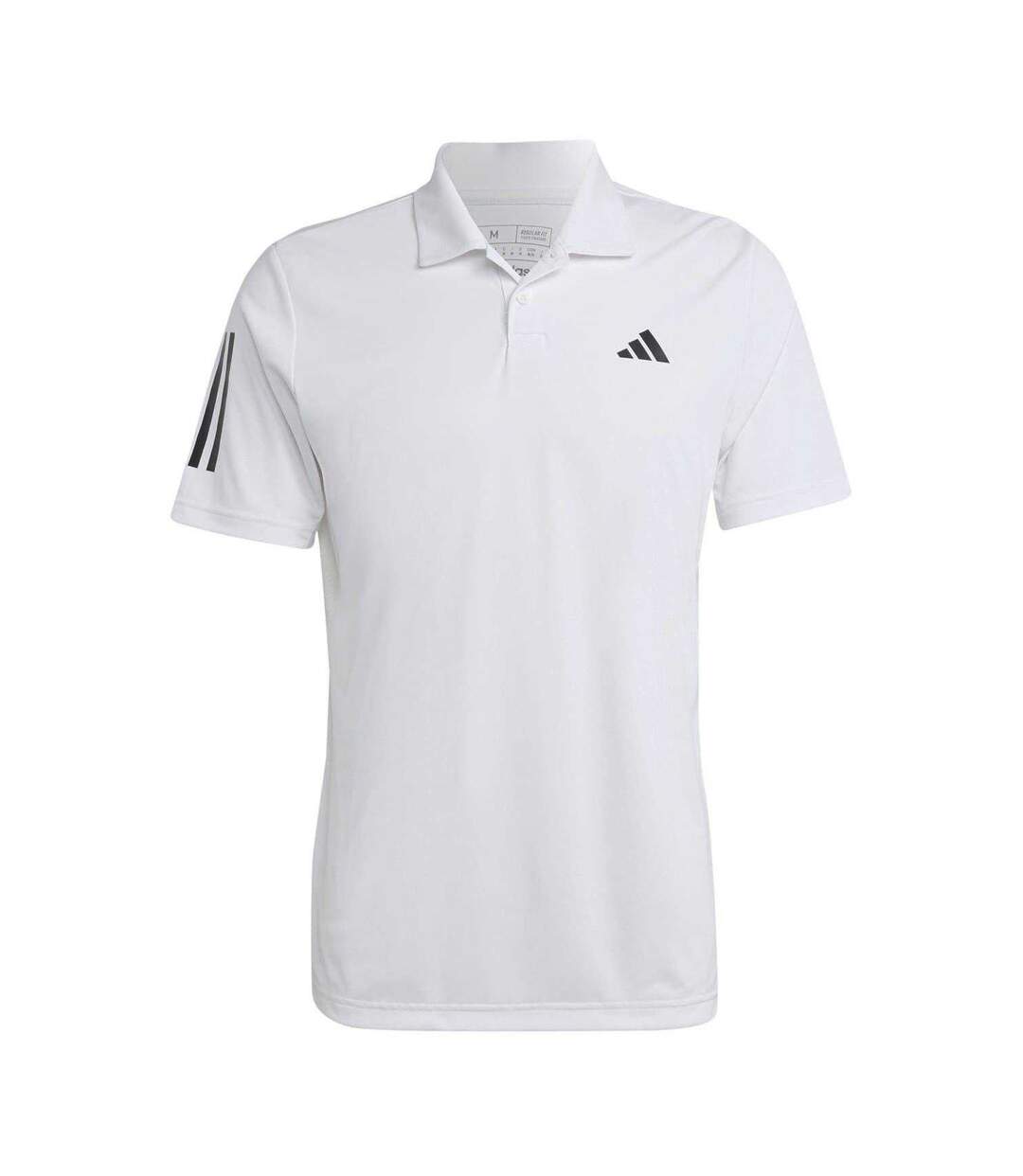 Polo Motif/style 3 Rayures Club Homme Blanc Noir Adidas-2