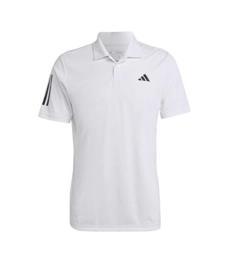 Polo Motif/style 3 Rayures Club Homme Blanc Noir Adidas